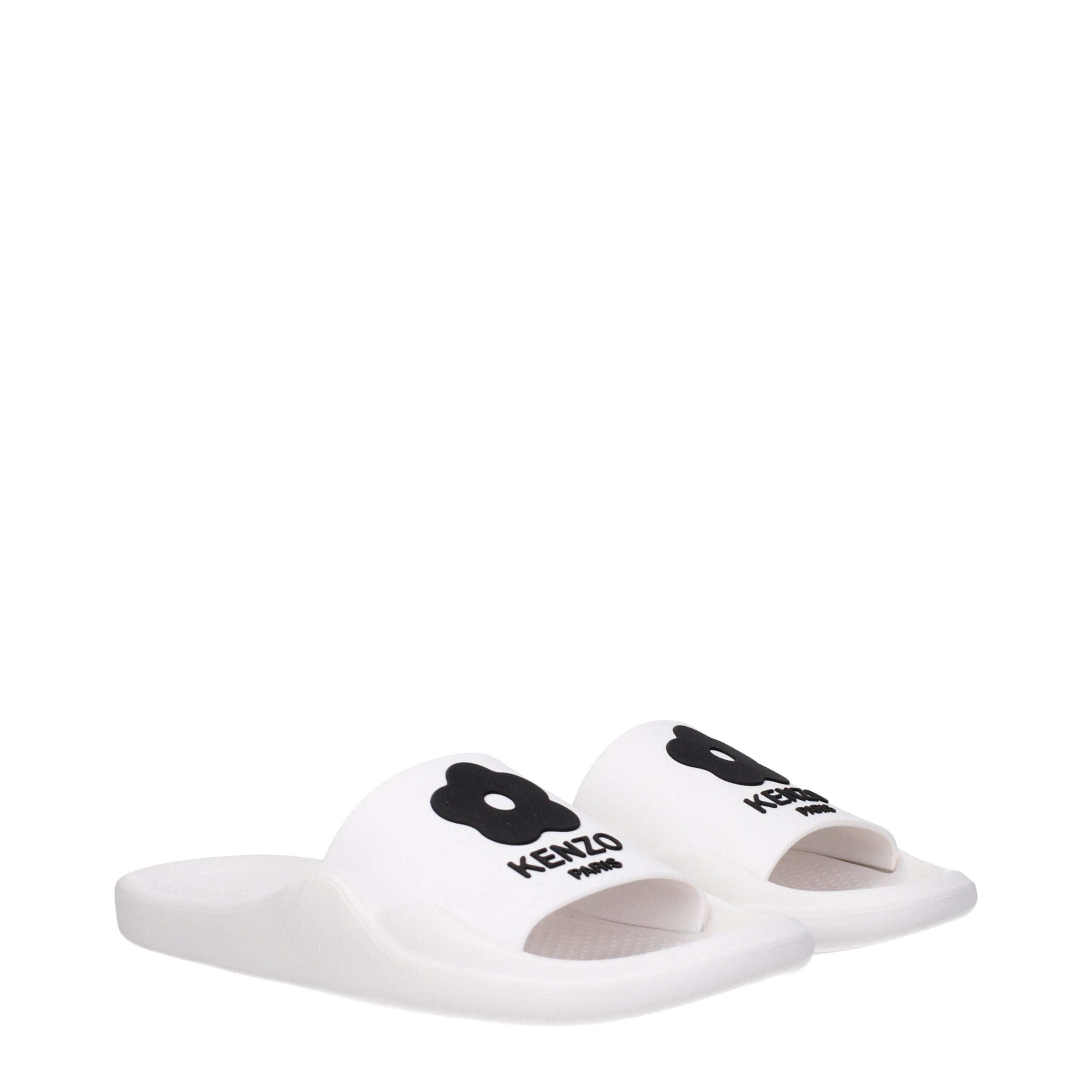 White Cotton Slippers Sandals