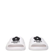 White Cotton Slippers Sandals