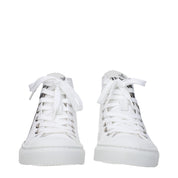 White Fabric High Tops