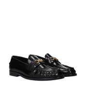 Black Leather Slip-On Loafers