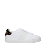 White Leather Low Top Sneakers