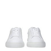 White Leather Low Top Sneakers