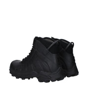 Black Cotton Ankle Boots