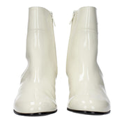 Beige Leather Ankle Boots