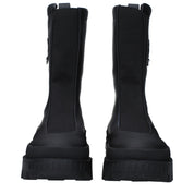 Black Leather Ankle Boots