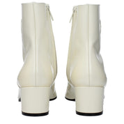 Beige Leather Ankle Boots