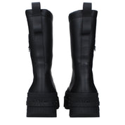 Black Leather Ankle Boots