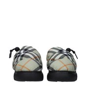 Green Fabric Slip-On Loafers