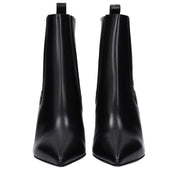 Black Leather Ankle Boots