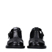 Black Leather Slip-On Loafers
