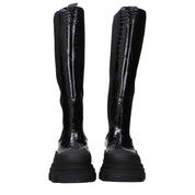 Black Leather Over The Knee