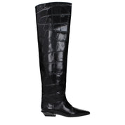 Black Leather Over The Knee
