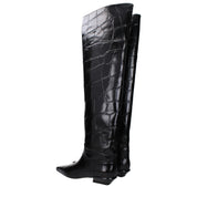Black Leather Over The Knee