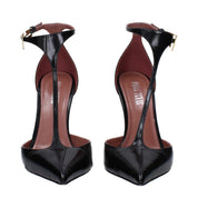 Black Leather High Heel Pumps