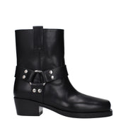 Black Leather Ankle Boots