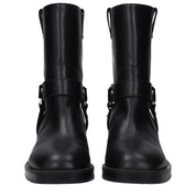 Black Leather Ankle Boots