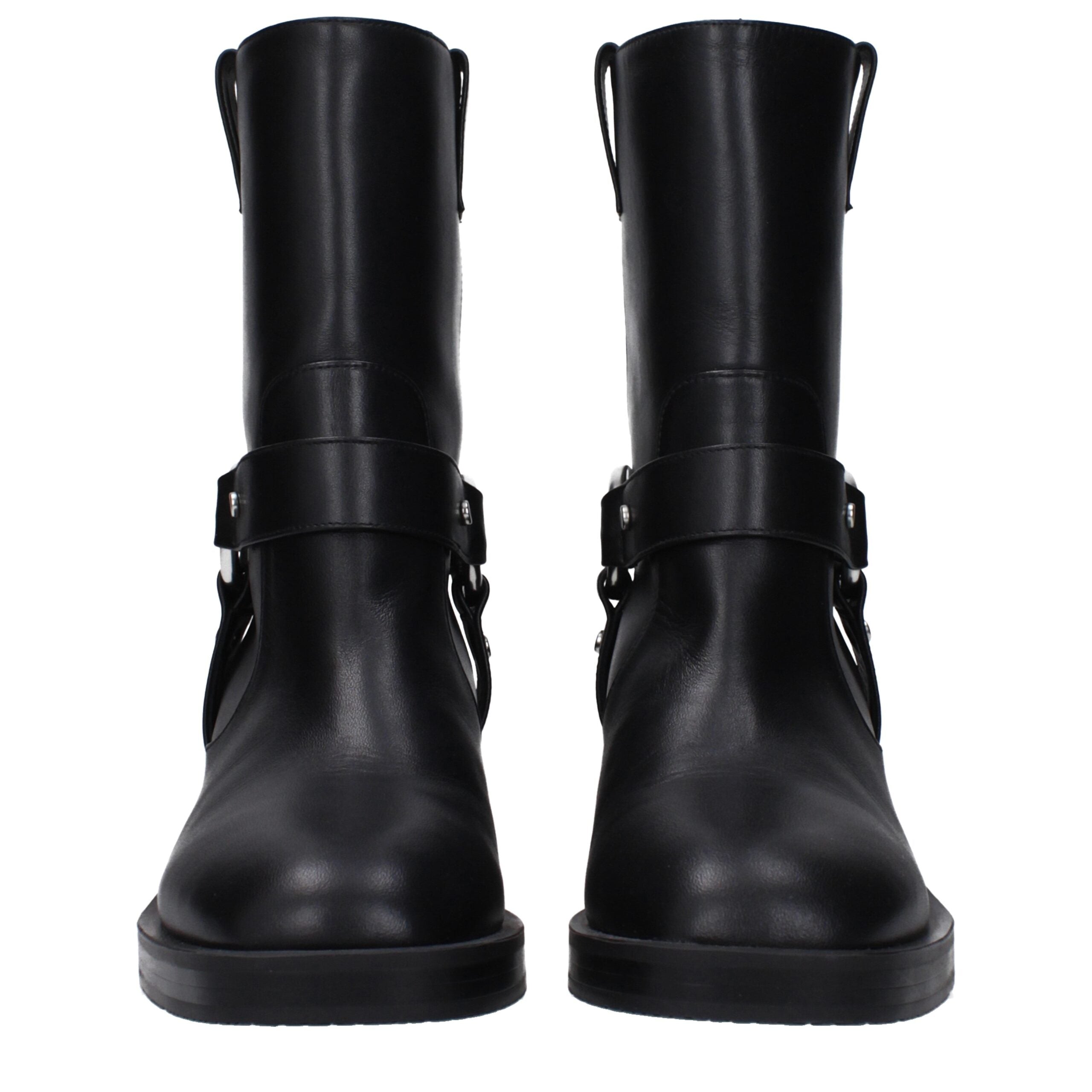 Black Leather Ankle Boots