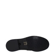Black Leather Slip-On Loafers