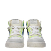 White Fabric High Tops
