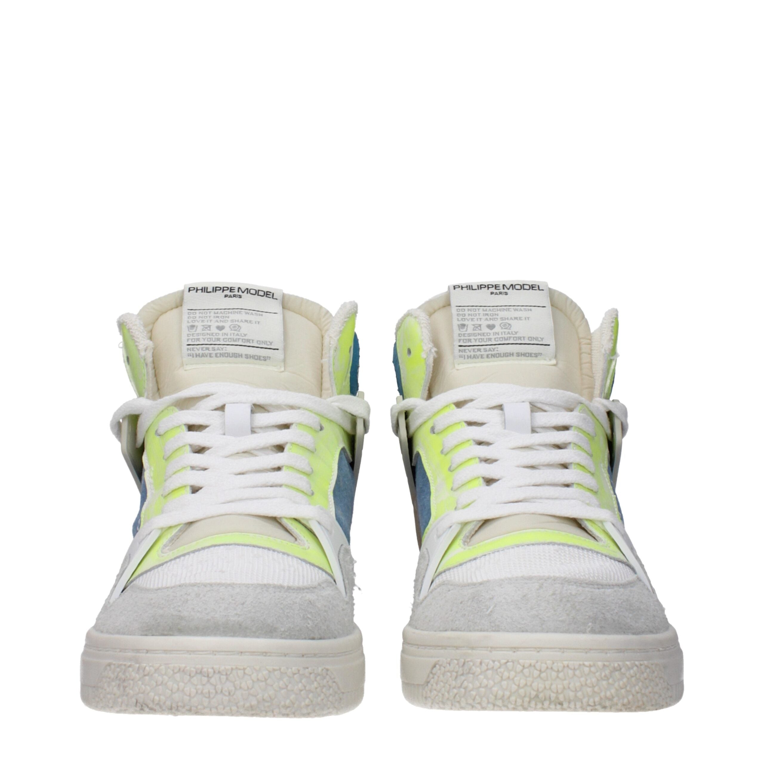 White Fabric High Tops