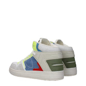 White Fabric High Tops