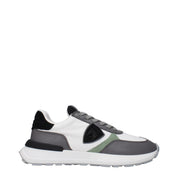 White Fabric Athletic Sneakers