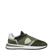 Green Leather Athletic Sneakers