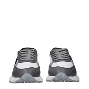 White Fabric Low Tops