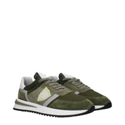 Green Leather Athletic Sneakers