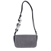 Blue Fabric Shoulder Bag
