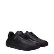 Black Leather Low Tops