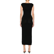 3D-Stripe Midi Dress