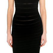 3D-Stripe Midi Dress