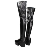 Black Leather Over The Knee
