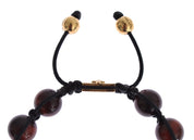 Radiant Red Tiger Eye & CZ Gold Bracelet