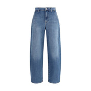 Light Blue Cotton Relaxed Fit Jeans