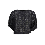 Black Polyester Tops & T-Shirt