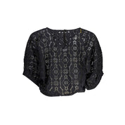 Black Polyester Tops & T-Shirt