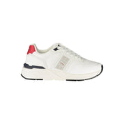 White Polyester Men Sneaker