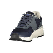 Blu Polyester Men Sneaker