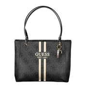 Black Polyethylene Women Handbag