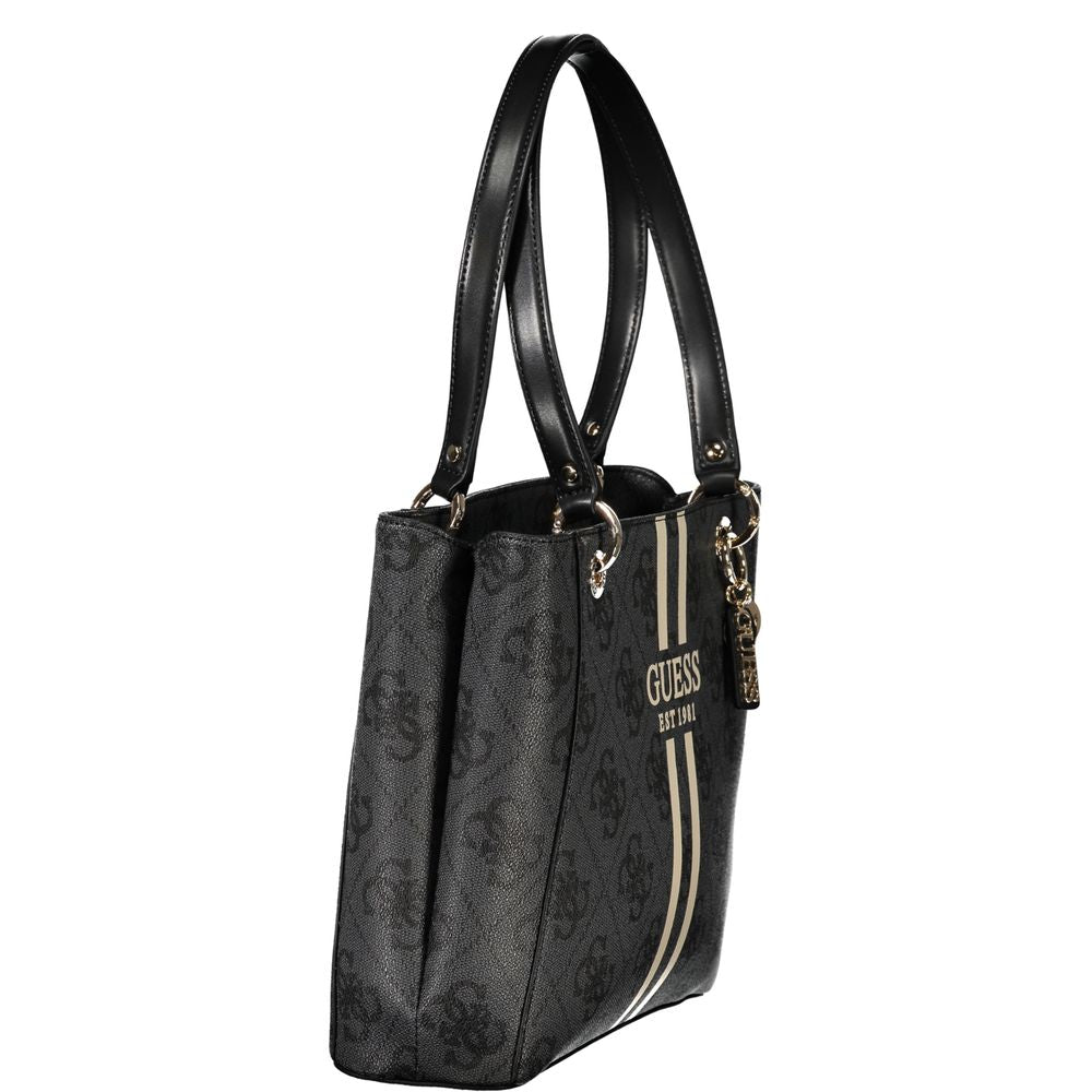 Black Polyethylene Women Handbag