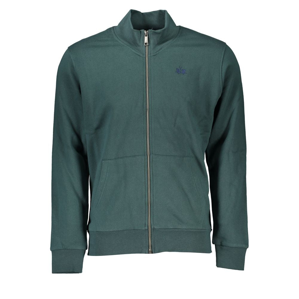 Green Cotton Men Sweater