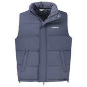 Blu Polyester Men's Sleeveless Jacket
