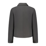 Black Polyester Jackets & Coat