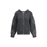 Rhinestones wool Cardigan