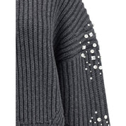 Rhinestones wool Cardigan