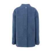 Light Blue Wool Jackets & Coat