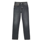 Gray Cotton Jeans Denim