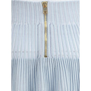 Light Blue Viscose Mini Skirt